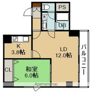 アスティ函館【4階】の間取り