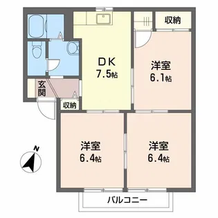 レシェンテ D棟【2階】の間取り