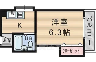 プライムハイツ蛍池【1階】の間取り
