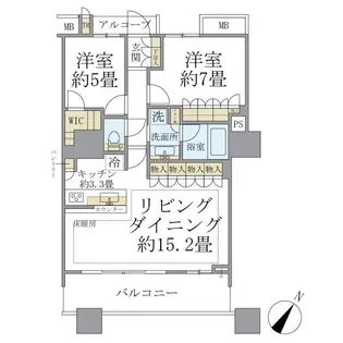 Brillia Mare 有明 TOWER & GARDEN(ブリリア【22階】の間取り