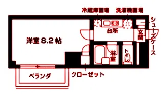 カメリアスチューデントコート【2階】の間取り