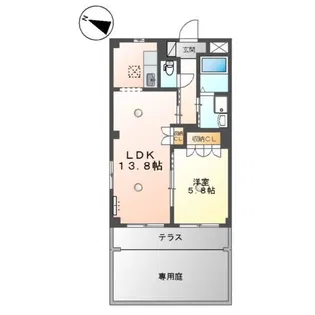 エモーレ ダン【1階】の間取り