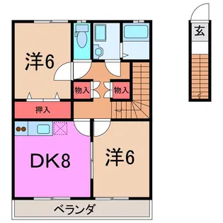 フェリチターレA【2階】の間取り