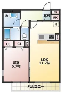 フィオーレ旭町【1階】の間取り