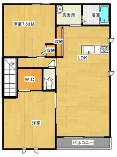 メルベーユ高萩A【2階】の間取り