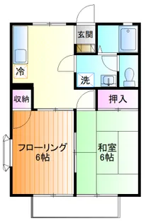 ソフトタウン落川A【1階】の間取り