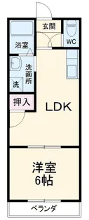 スカイハイツ【1階】の間取り