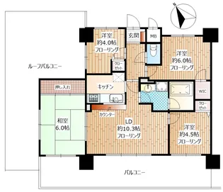 ナイスアーバンプラザ横濱WEST【10階】の間取り