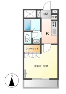 埼玉県熊谷市平戸【アパート】の間取り