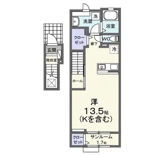 ソルブリッサ III【2階】の間取り