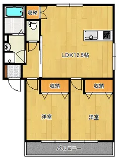 クイーンハイツG【2階】の間取り