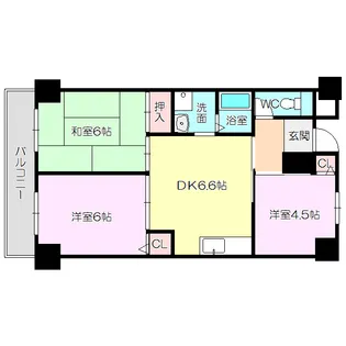 レクシア豊里【3階】の間取り