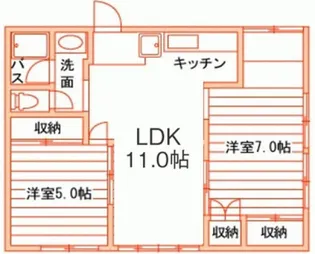 Tsushima higashi Apartment【1階】の間取り