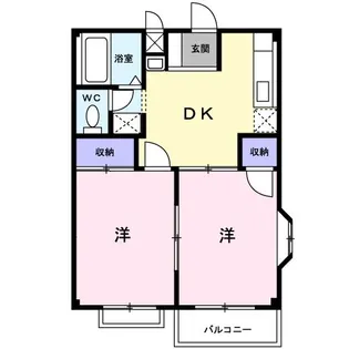 エグゼサカエB【2階】の間取り