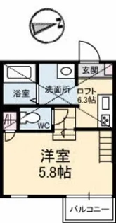 alpha・THE・TERRACE 駅南通り【2階】の間取り