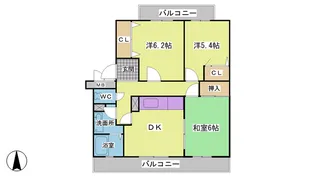 井吹東シティコート【3階】の間取り