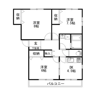 ヴィベントウールー【3階】の間取り