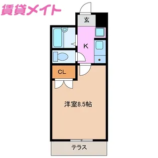 エクシード【1階】の間取り