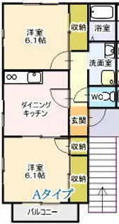 ブルーメ・A【2階】の間取り