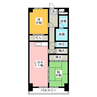 シャインビル【4階】の間取り