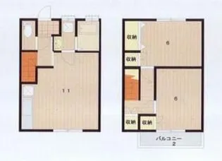 エクセロー八日市場【1階】の間取り