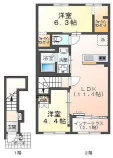 千葉県市原市姉崎【アパート】の間取り