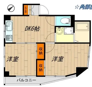 エステート岸野【4階】の間取り