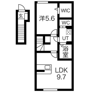 1LDKの間取り画像