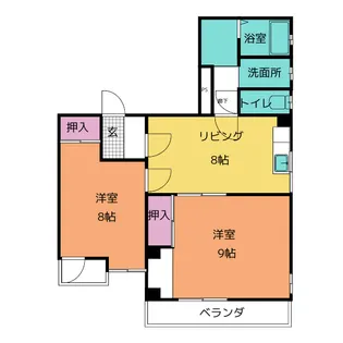 トランプコート四日市【5階】の間取り
