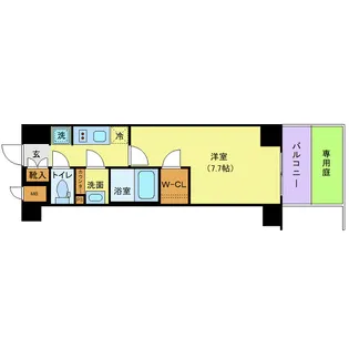 ハーモニーレジデンス新宿EAST【1階】の間取り