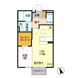 茨城県土浦市上高津【アパート】の間取り