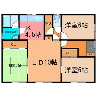 北海道帯広市西二十二条南3【一戸建】の間取り