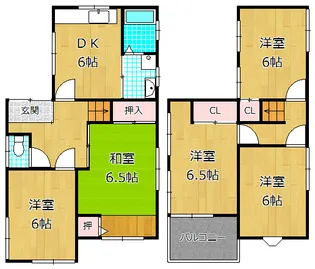 大阪府枚方市茄子作2【一戸建】の間取り