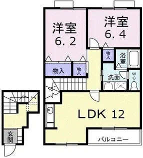 プランタンB【2階】の間取り