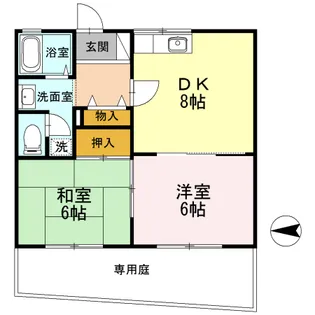 ワイズベルドミール【1階】の間取り