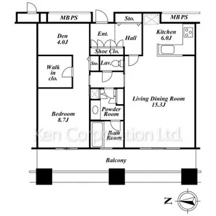 芝浦アイランド エアタワー【39階】の間取り
