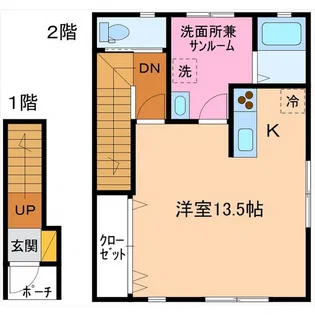 ハニエルI【2階】の間取り