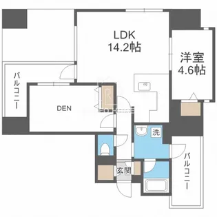 大阪府大阪市中央区本町4【マンション】の間取り