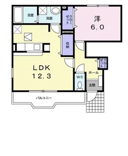 埼玉県川越市大字的場【アパート】の間取り