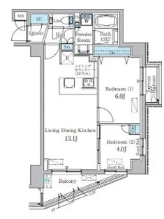 スタイリオ渋谷南平台【4階】の間取り