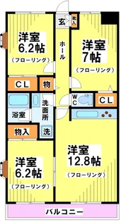 東京都調布市緑ケ丘2【マンション】の間取り