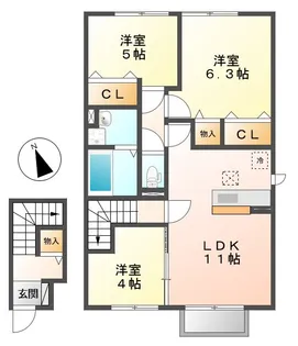 エスタシオン【2階】の間取り