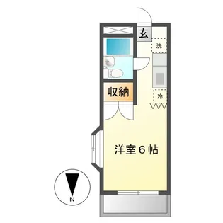 ドエル国立【1階】の間取り