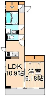 メルベーユ【3階】の間取り