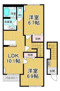 リバレイン【2階】の間取り