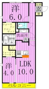 ビブレ弁天【3階】の間取り