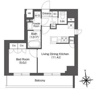 東京都台東区鳥越2【マンション】の間取り