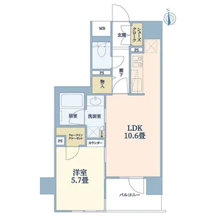 1LDKの間取り画像