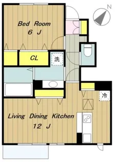 神奈川県相模原市中央区弥栄1【アパート】の間取り