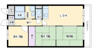 第二丸重グランドハイツ【5階】の間取り